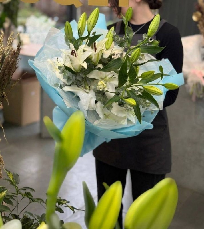 Авторский букет «Белоснежное дыхание»